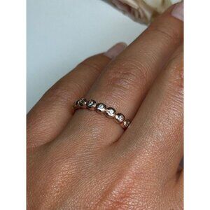 925 STERLING SILVER GOLD PLATED CZ RING SIZE 7